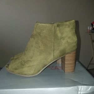 Open toe booties